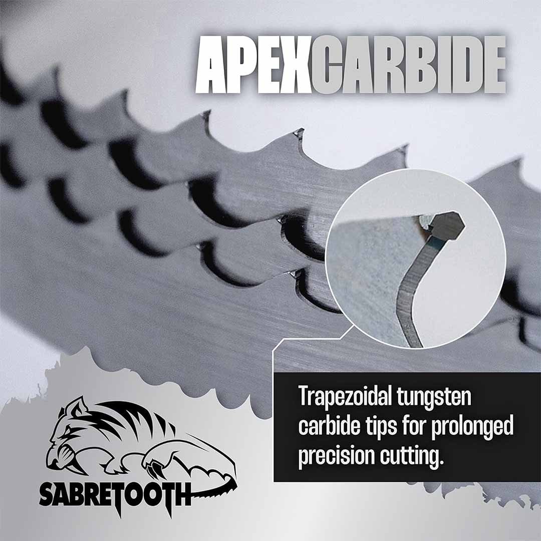 Apex Carbide Ultra-Premium Tipped Bandsaw Sawmill Blades - 158" - Image 5