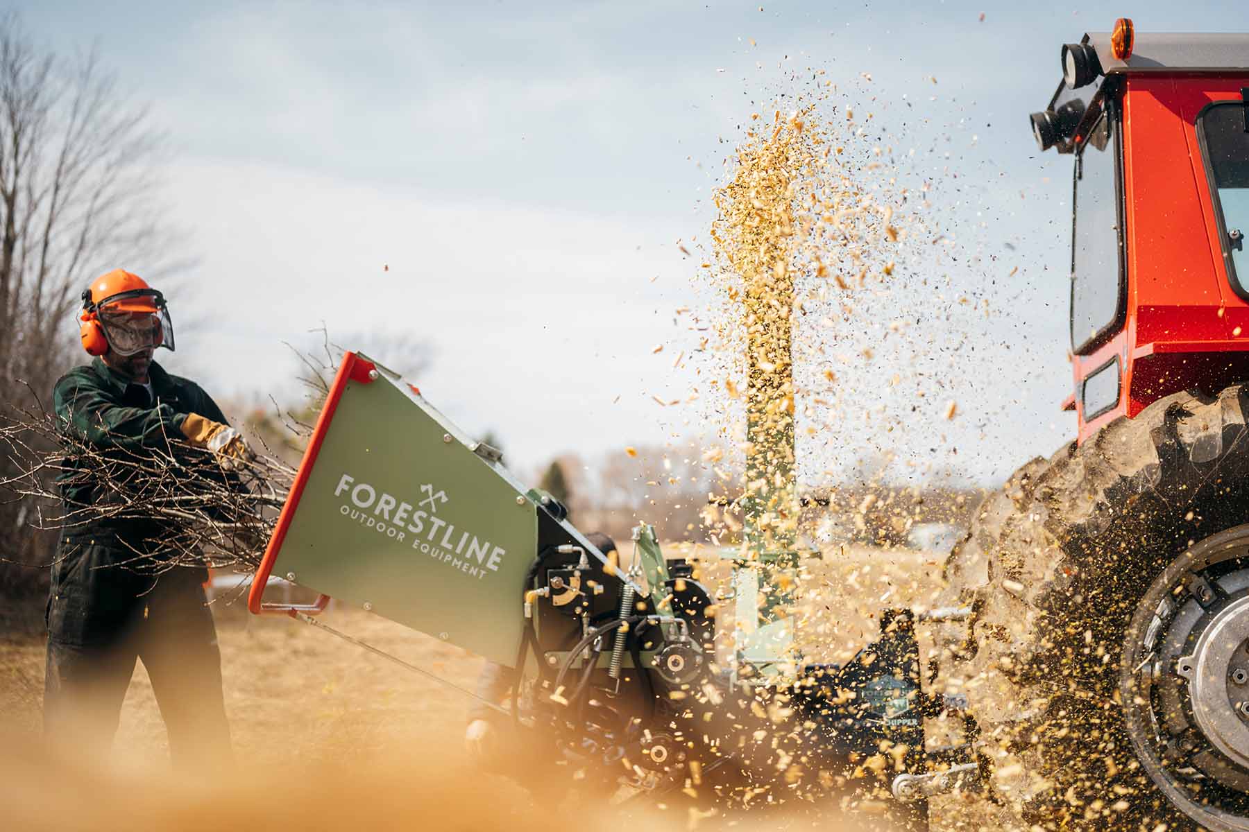 ForestLine DH8 8" PTO Wood Chipper with Dual Hydraulic In-feed - Image 3