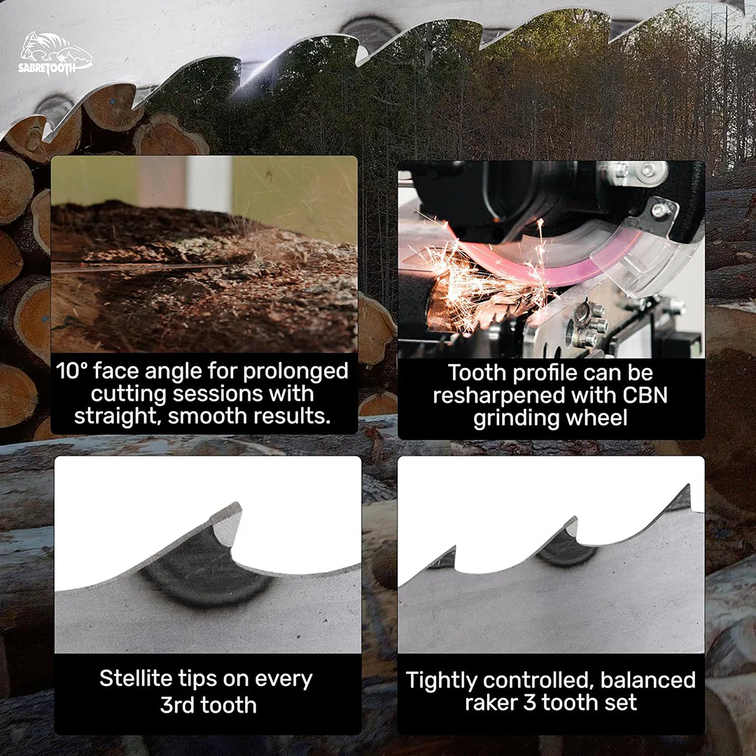 Stellicut Premium Tipped Bandsaw Sawmill Blades - 171" - Image 4